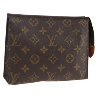 Louis Vuitton Pre-owned Clutches, female, Brown, Size: ONE SIZE Pre-owned Monogram Pouch