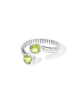 Tiramisu Silver 1.05 Ct. Tw. Peridot Bypass Ring