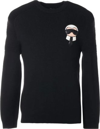 Fendi x Karl Lagerfeld Maglione con logo 2018 - Nero