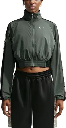 Nike (WMNS) Nike Cropped Lace Track Jacket Camo Green Black White IM8193-303