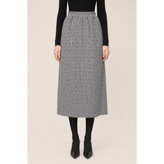 Dior Womens Checkered Skirt, Size 36