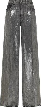 Nine In The Morning Gea Overcarrot Jeans - Dames - Wijde Broeken - Grijs - W26 - Katoen - Broeken