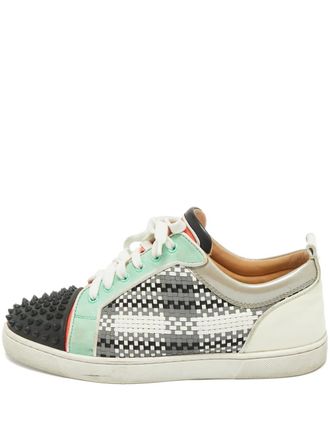 Christian Louboutin Louis Junior spikes leather sneakers - White