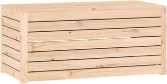 vidaXL Baúl de jardín madera maciza de pino 101x50,5x46,5 cm Vidaxl