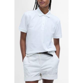 Barbour Bowford Stretch Cotton Polo in White at Nordstrom Rack, Size 10 Us / 14 Uk
