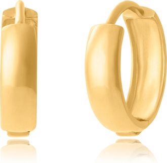 MAX + STONE 14K Yellow Gold Bold Huggie Hoops