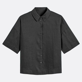 La Redoute Collections Losvallend overhemd met elleboogmouwen van linnen AMBER