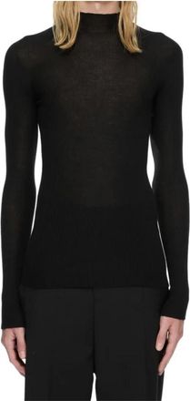 Rick Owens Ribbed Lupetto - Dames - Coltruien - Zwart - XL - Wol - Truien & Vesten