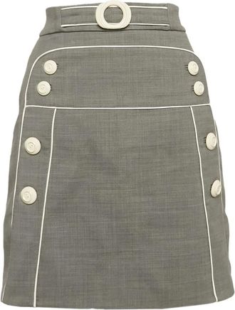 Elisabetta Franchi High waist rok - Grijs