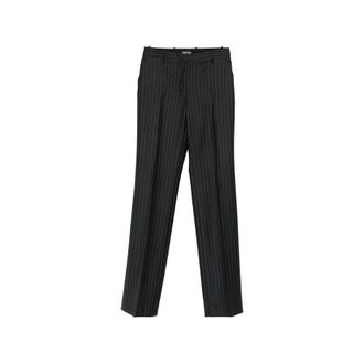 Tom Ford Broeken, Dames, Zwart, S, Wol, Tailored Straight Boyfriend Broek
