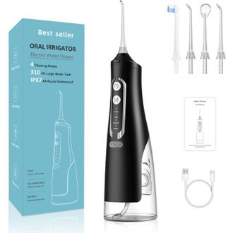 OEM Irrigador Bucal Port&aacute;til Con 4 Modos, Irrigador Bucal Profesional Con Dep&oacute;sito De 310 Ml, Resistente Al Agua Ipx7, Recargable Para Viajes