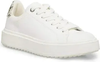Steve Madden Catcher Sneakers Womens White Leather Lifestyle Shoes ZOGG2088