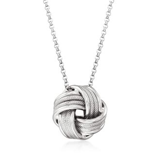 Ross-Simons Italian Sterling Silver Love Knot Necklace
