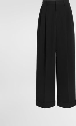 Dolce & Gabbana Wool Gabardine Trousers - Man Pants And Shorts Black Wool 44