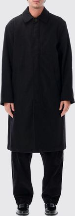 Universal Works Knee-Length Single-Breasted Wool-Blend Coat with Concealed Closure