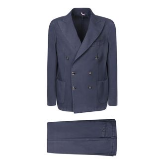 Dell'Oglio Double Breasted Suits, male, Blue, Size: S Vl7236Mf-1 Double-Breasted Suit
