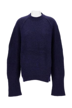 JEJIA Crew Neck Wool Blend Sweater With Raglan Sleeves And Kangaroo Pocket