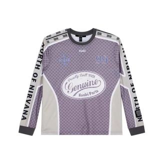 Ksubi Sweatshirts, male, Purple, Size: XL Garage Long Sleeve Moto Jersey