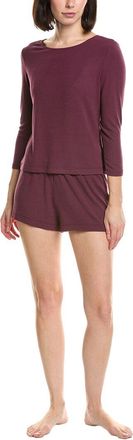 Natori 2Pc Rib Essential Pajama Set