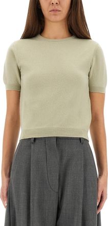 Maison Margiela Green Solid Crew Neck Sweater