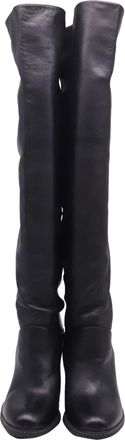 Stuart Weitzman Over-the-Knee Boots in Black Leather