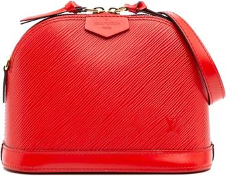 Louis Vuitton Pre-owned Cross Body Bags, female, Red, Size: ONE SIZE Pre-owned Epi Leather Mini Alma with Chain Strap and Top Zip Closure