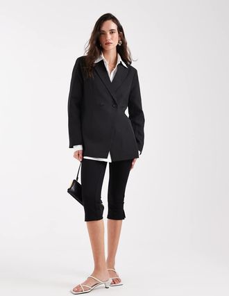 Pieces Blazer doppiopetto oversize nero