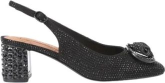 Kurt Geiger Chelsea Block Sling Drench - Dames - Pumps - Zwart - 36 EU - Su&egrave;de - Schoenen