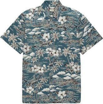 Fortela Vintage Camp Collar Shirt in Dark Grey at Nordstrom, Size Medium