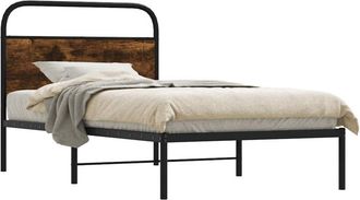 vidaXL Giroletto senza Materasso Rovere Fumo 90x200 cm in Truciolato - Vidaxl