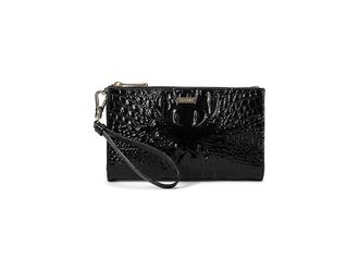 Brahmin Melbourne Daisy Clutch Womens Handbags Black, Leather