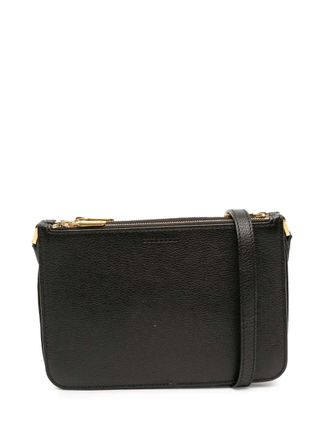 Burberry 2000-2017 leren crossbodytas met logo - Zwart