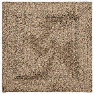 vidaXL Area Rugs Square Natural and Black 120 x 120 cm Jute vidaXL