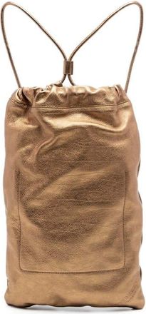Burberry Pre-owned Burberry Metallic Grained Calfskin Drawstring Sling Bag Ladies UDCVDVCPN5B9XNM2