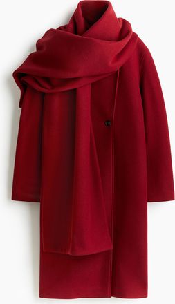 H&M Mantel mit Schaldetail - Red