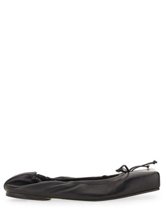 Jacquemus Black Square-Toe Shoes With Gathered Upper
