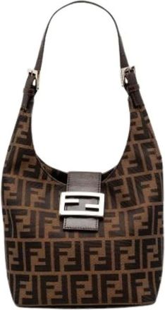 Fendi Pre-owned Shoulder Bags, female, Brown, Size: ONE SIZE Pre-owned Vintage Shoulder Bag