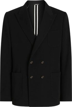 Dolce & Gabbana Blazer doppiopetto in seta - Blu