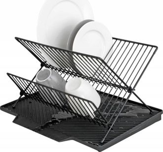 WENKO Escurreplatos Wenko Nelia Negro 40 X 25 Cm