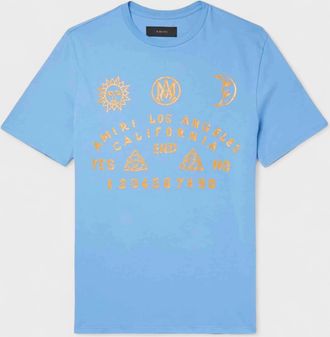 Amiri Mens Ouija Board Tee Carolina Blue - Size Medium
