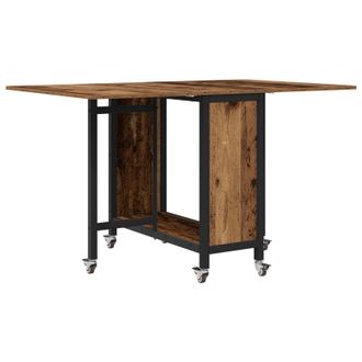 vidaXL Mesa De Comedor Plegable Con Ruedas 130 X 80 X 76,5 Cm Acero Pb Vidaxl