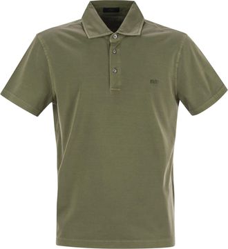 Fay Cotton Jersey Polo Shirt
