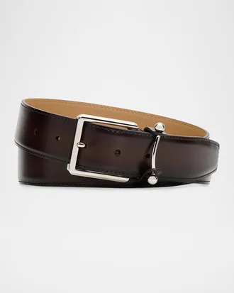 Christian Louboutin Men & apos;s Chambeliss Patinated Leather Belt