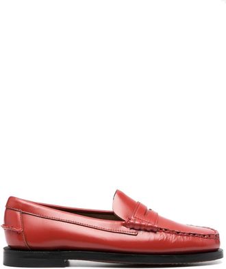 Sebago slip-on style loafers - women - Calf Leather/Calf Leather/Calf Leather - 10 - Red