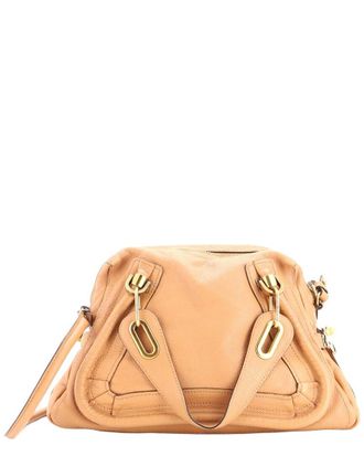 Chlo&eacute; Beige Leather Paraty Top Handle Bag Medium (Authentic Pre-Loved)