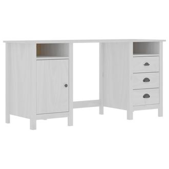 vidaXL Vidaxl - Credenza Hill Bianca 150x50x74 Cm In Legno Massello Di Pino