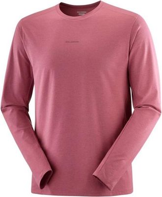 Salomon Trackline L/S Tee Longsleeve für Herren | rosa/rot