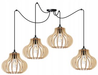 OEM L&aacute;mpara Colgante, L&aacute;mpara De Techo, Madera, Pantalla Led