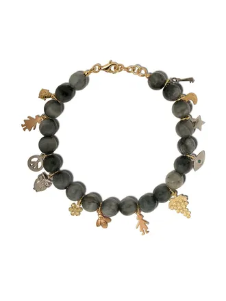 Carolina Bucci Bracciale in oro 18kt Lucky Charms con perline - Effetto metallizzato