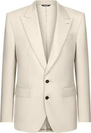 Dolce & Gabbana peak-lapels single-breasted blazer - men - Virgin Wool - 48 - Neutrals